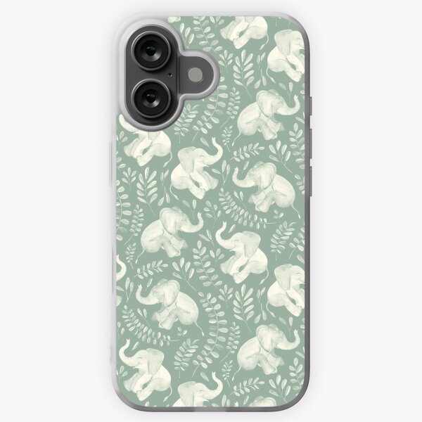 Indian Baby Elephants Yellow Pattern