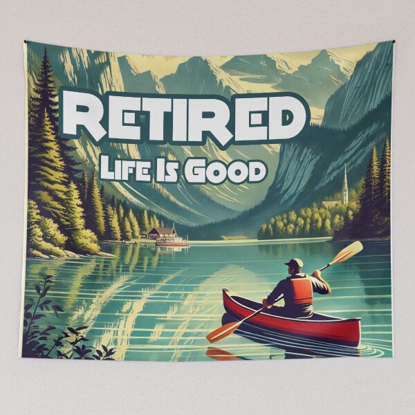 Item preview, Retired Life Is Good Red Canoe designed and sold by Esskay Designs.