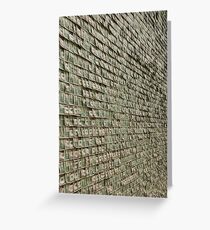 DOLLAR WALL Greeting Card