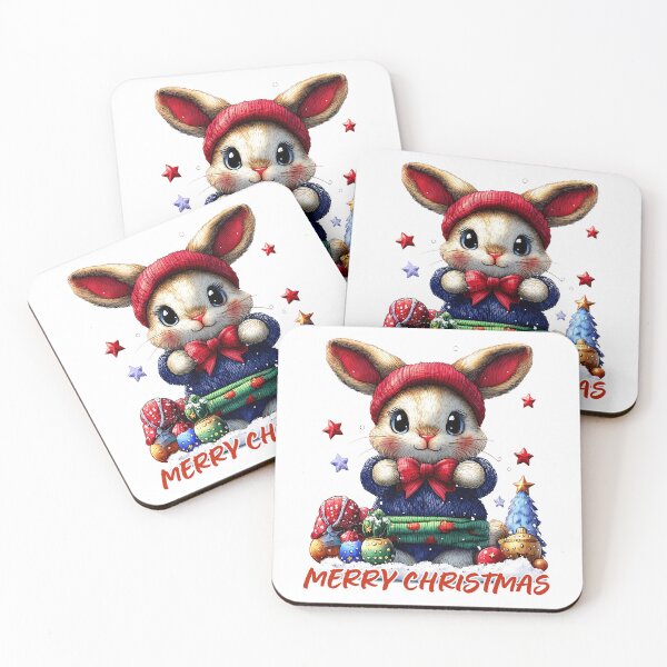 Item preview, Merry Christmas Bunny designed and sold by BukkyStory.