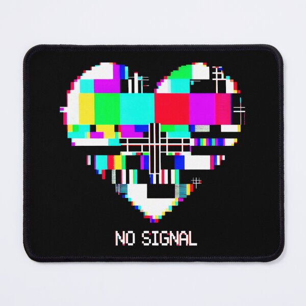 Item preview, No Signal Pixelated Heart With Vibrant Geometric Patterns designed and sold by SplashTastic.