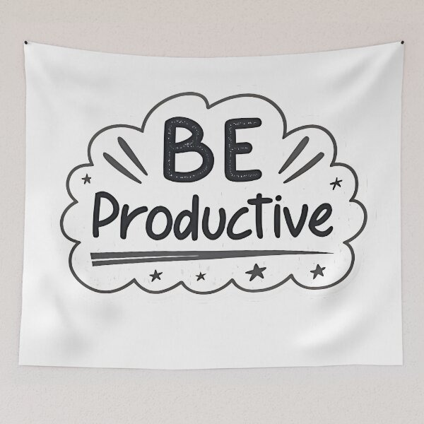 Item preview, Be Productive Motivational Sticker – Bold Handwritten Design designed and sold by FluffyPeels.