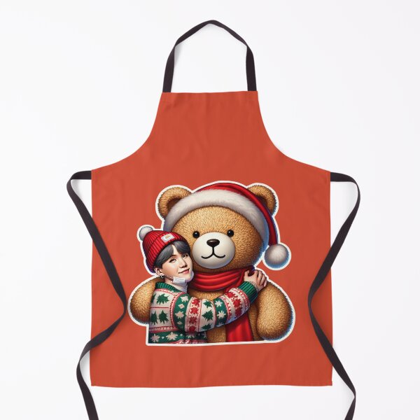 Item preview, Suga’s Festive Bear Hug | BTS Holiday Sticker designed and sold by DEEPDesignsART.