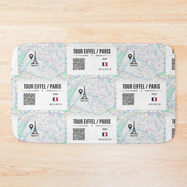 Item preview, Eiffel Tower QR Code Art - Paris Map & Travel Decor designed and sold by Psycho-Crazy.