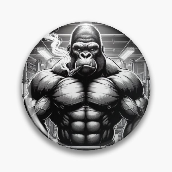 Item preview, Silver Back Gym Gorilla Stogie Curls designed and sold by neildoch.