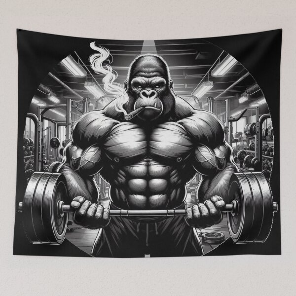 Item preview, Silver Back Gym Gorilla Stogie Curls designed and sold by neildoch.