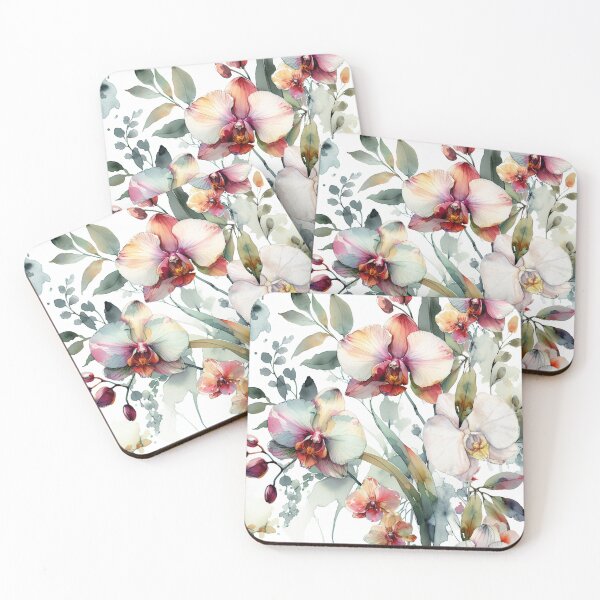 Item preview, Colorful Watercolor Style Orchids  designed and sold by Tina Veenstra.