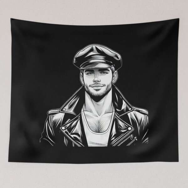 Item preview, 1940s Leather Biker Boys Pride Graphic Design designed and sold by ItsAKinkThing.