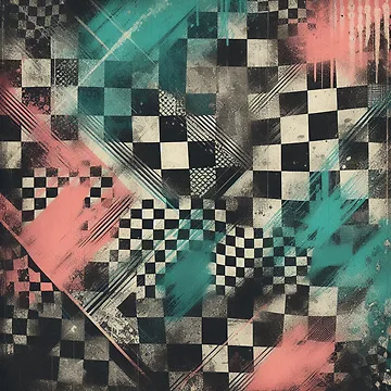Artwork thumbnail, Vibrant Checkered Pattern by RuggedSchemes