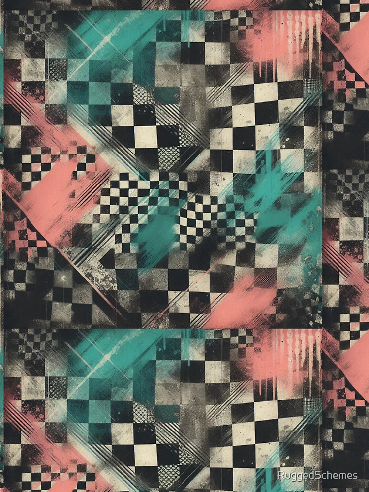 Thumbnail 4 of 4, iPhone Case, Vibrant Checkered Pattern designed and sold by RuggedSchemes.