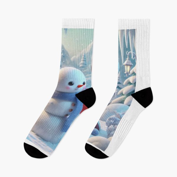 Item preview, "Cute Winter Scene with Adorable Girl and Snowman" designed and sold by choder61.