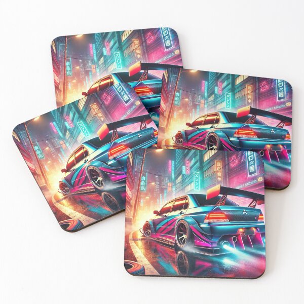 Item preview, Neon Beast: Mitsubishi Lancer Evolution IX Digital Artwork designed and sold by MJShop18.