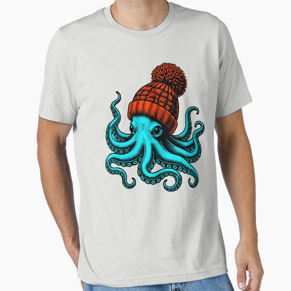 Item preview, Octopus in winter with woolen cap designed and sold by DekoDesignsHub.