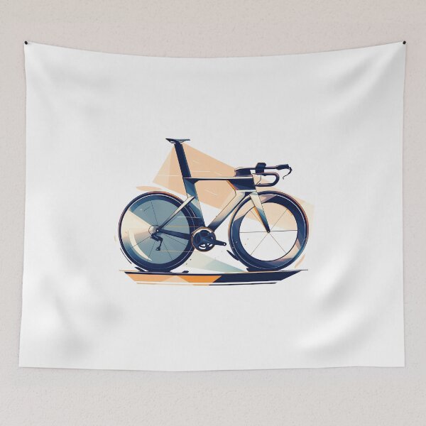 Item preview, Minimalist Racing Bicycle Illustration – Sleek and Dynamic Design designed and sold by Windy-market.