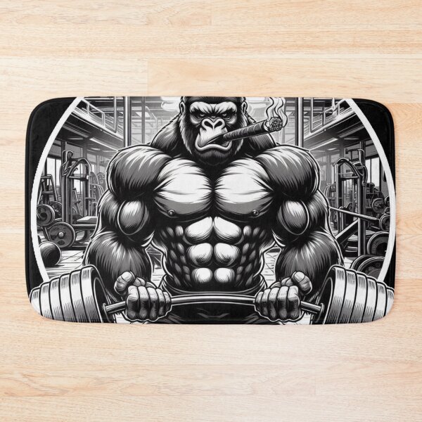 Item preview, Silver Back Gym Gorilla Beast Mode Art designed and sold by neildoch.