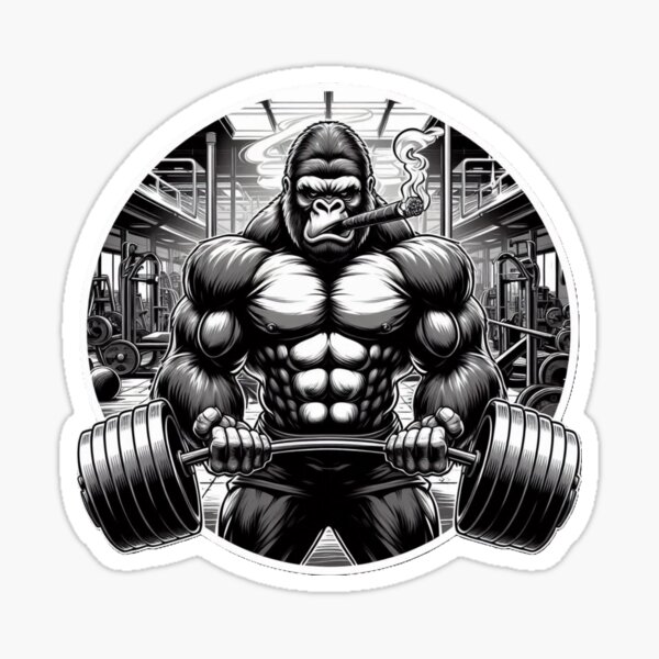 Item preview, Silver Back Gym Gorilla Beast Mode Art designed and sold by neildoch.