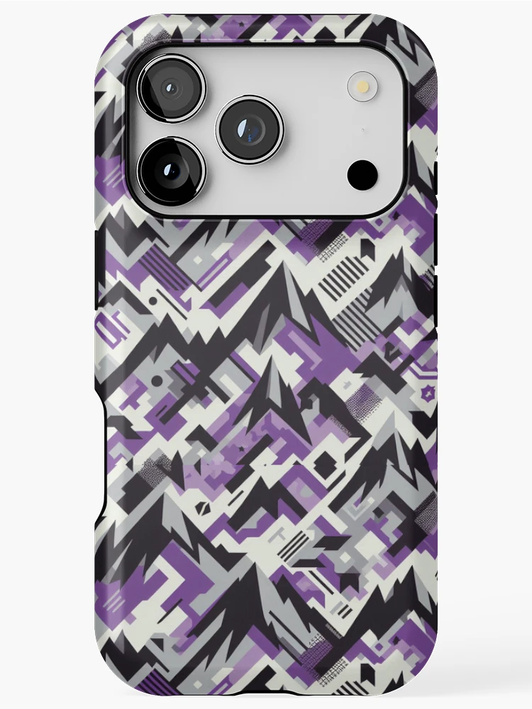 Thumbnail 1 of 4, iPhone Case, Purple Abstract Pattern designed and sold by RuggedSchemes.