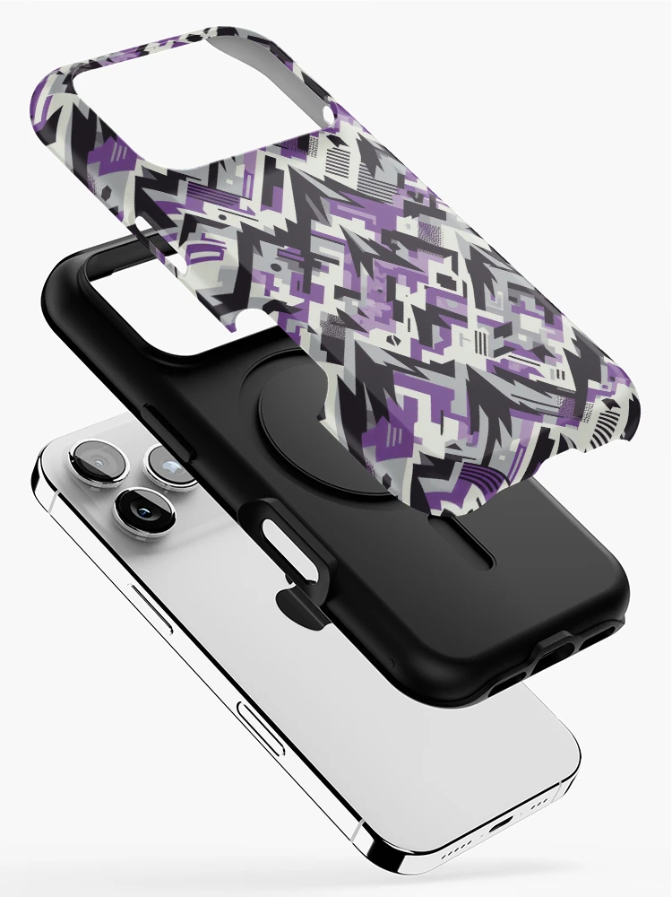 Thumbnail 2 of 4, iPhone Case, Purple Abstract Pattern designed and sold by RuggedSchemes.