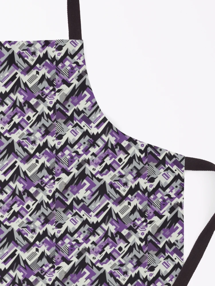 Thumbnail 3 of 6, Apron, Purple Abstract Pattern designed and sold by RuggedSchemes.