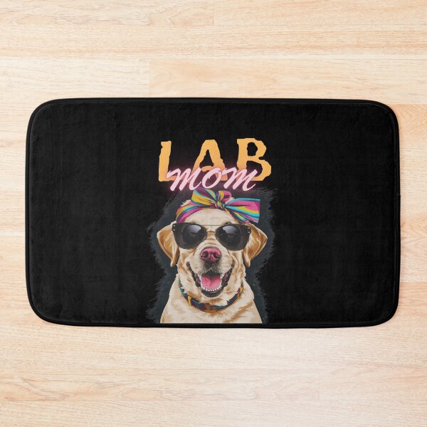 Item preview, Lab Mom - Cool Labrador Wearing Sunglasses Pink & Teal Necklace Ribbon  designed and sold by Smix Pixels.