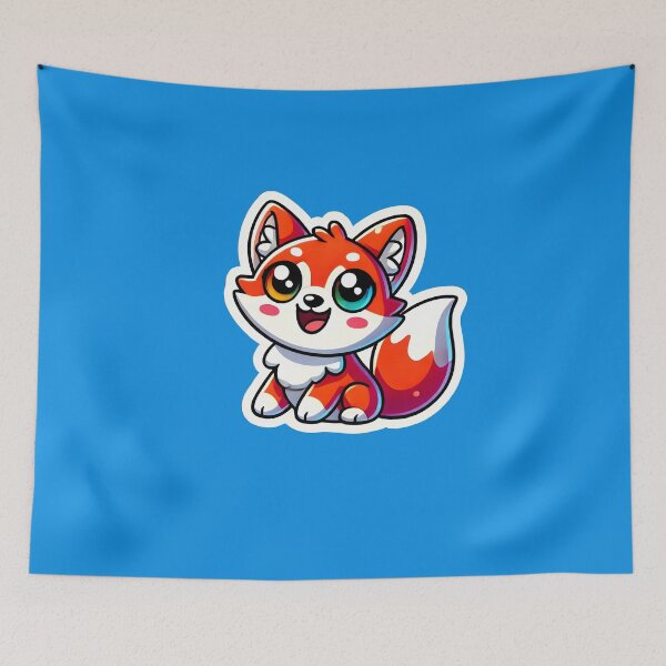 Item preview, Vibrant Cartoon Fox - Playful and Colorful Design designed and sold by shrolts.