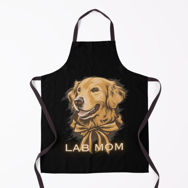 Item preview, Lab Mom - Cool Labrador Wearing Gold Necklace Ribbon  designed and sold by Smix Pixels.