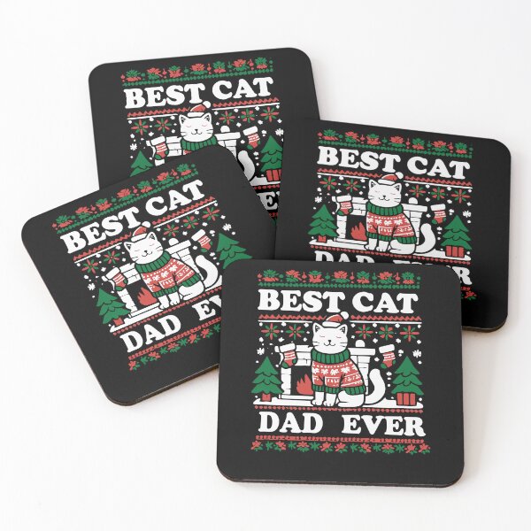 Item preview, Best Cat Dad Ever Christmas Cat Design designed and sold by JustBeeAwesome.