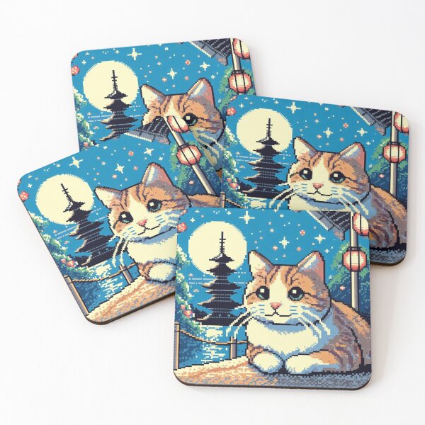 Item preview, Pixelart Cat in Japan designed and sold by TheMysticCats.