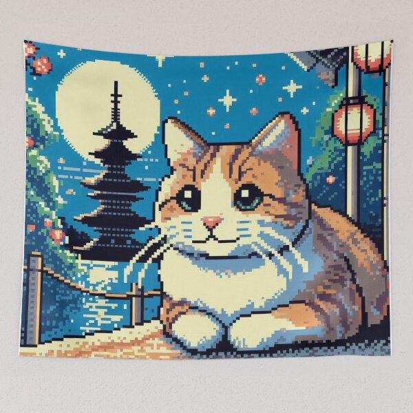 Item preview, Pixelart Cat in Japan designed and sold by TheMysticCats.