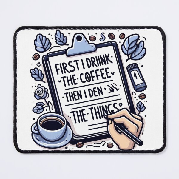 Item preview, FIRST I DRINK THE COFFE THEN I DO THE THINGS,funny tshirt designed and sold by idizayilstore.