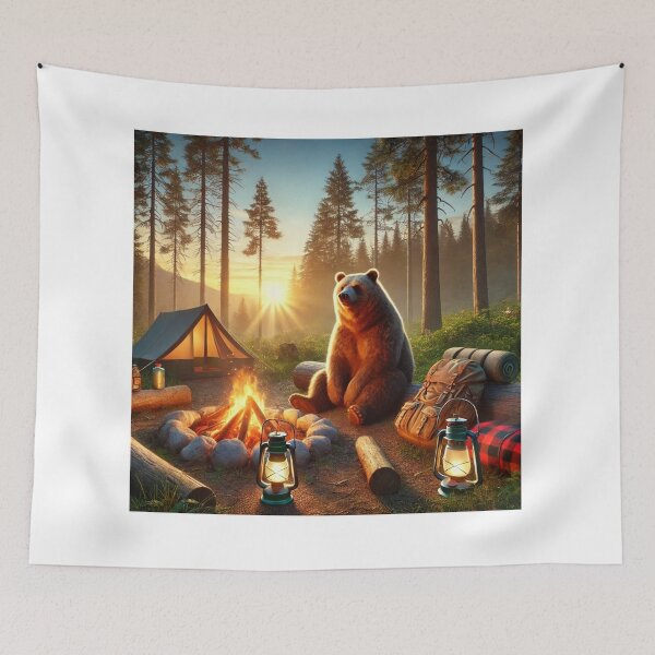 Item preview, Cute Bear Camping designed and sold by ArtQueen777.