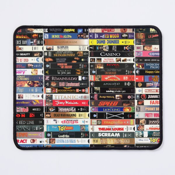 Item preview, Greatest Films of the1990s - Vintage 90s VHS Cassette Print designed and sold by Mr Mustard Prints.