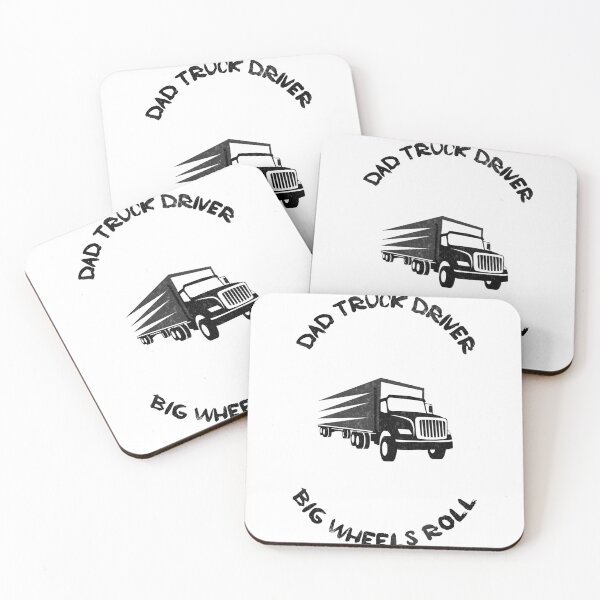 Item preview, Dad truck driver. Big wheels roll designed and sold by FirstTimeTees.