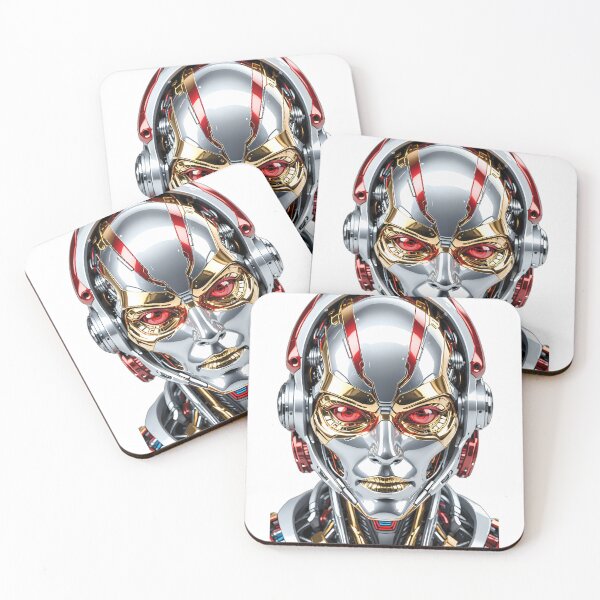 Item preview, Black and white gold robot woman head, sexy, designed and sold by Dan9010.
