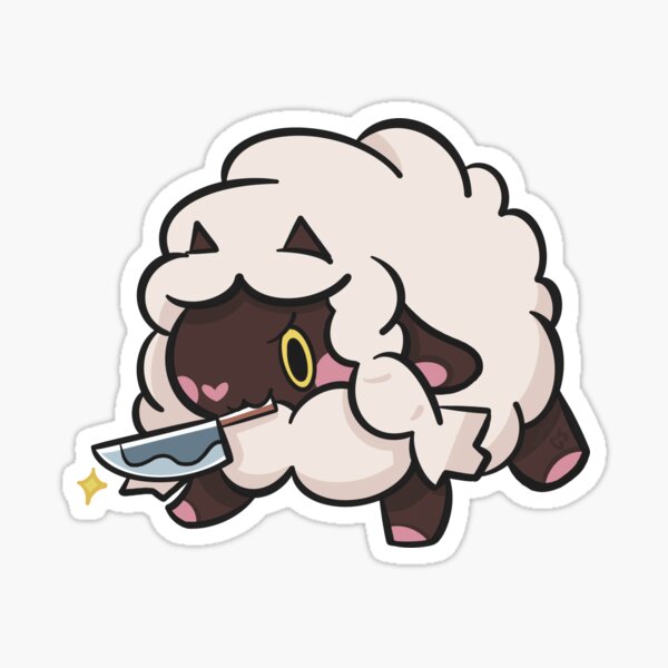 Vista previa del artículo con la obra «Wooloo con un cuchillo», diseñado y vendido por CJsSadHammock.