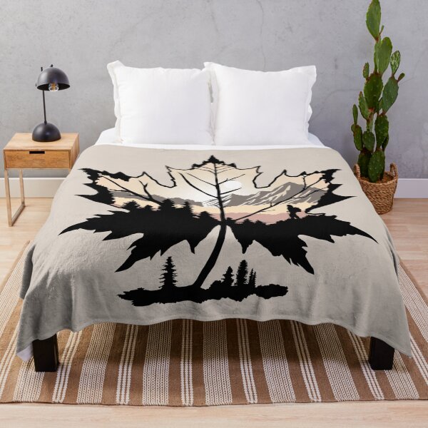 Item preview, mountain and forest, hiking, mountain peaks, maple leaf, nature, woman designed and sold by claudiasartwork.