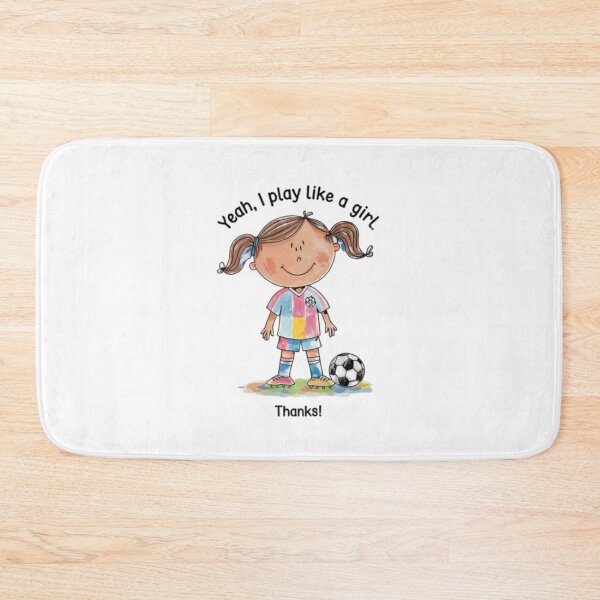 Item preview, Play like a girl, Soccer, football, funnyfits70, Humor, Funny, retro, vintage, funny quotes, animal humor, designed and sold by FunnyFits70.