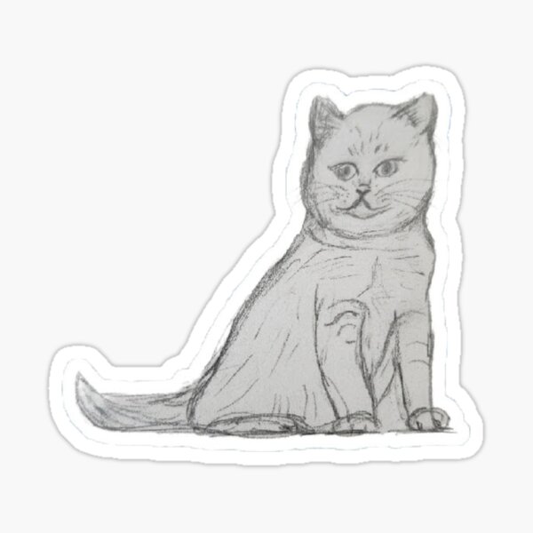 Artikel-Vorschau von Katzenskizze, designt und verkauft von LizLucasArt.