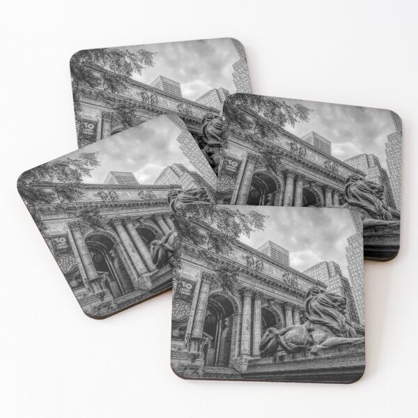 Item preview, New York Public Library Exterior BW designed and sold by jrtwynam.