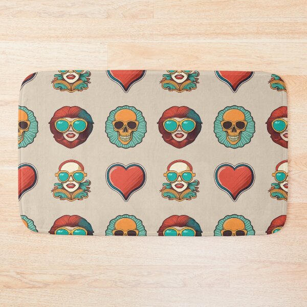 Item preview, Love Woman Skull | Sticker Pattern | Retro Collection designed and sold by monkeybusiness.pt.