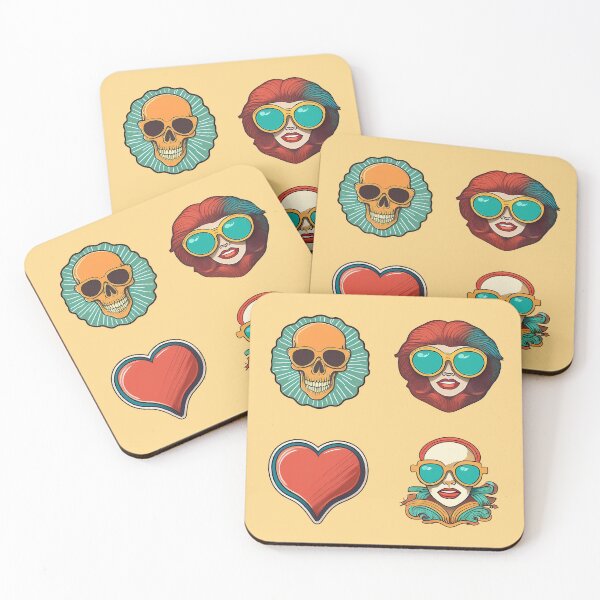 Item preview, Love Woman Skull | Sticker Pattern | Retro Collection designed and sold by monkeybusiness.pt.