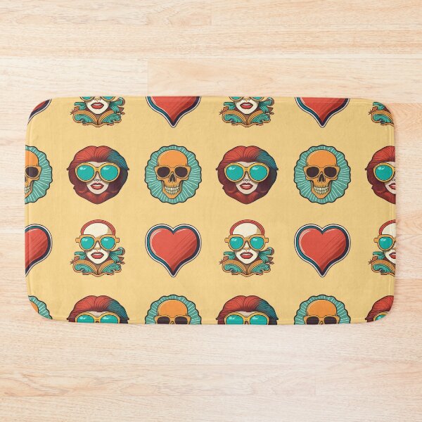 Item preview, Love Woman Skull | Sticker Pattern | Retro Collection designed and sold by monkeybusiness.pt.