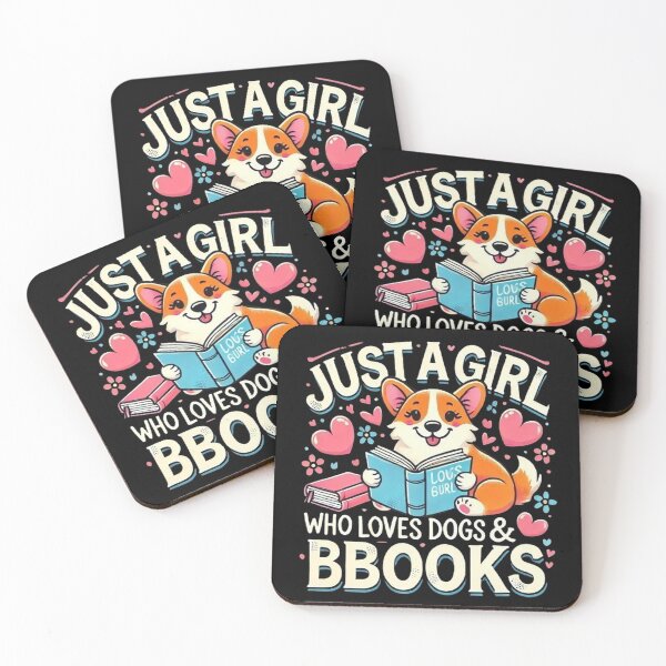 Item preview, Just A Girl Who Loves Dogs And Books Reading Dog Puppy Lover designed and sold by SztylishDesigns.
