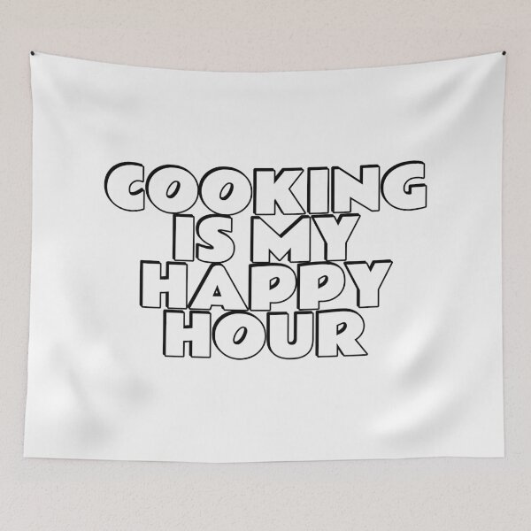 Item preview, Cooking Is My Happy Hour designed and sold by Inspirationmotivation.