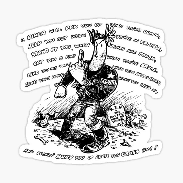 Artikel-Vorschau von Ogri Bikers Rule Klassischer Comic Biker, designt und verkauft von Chilled Peak.