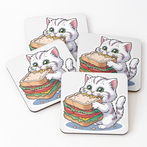 Item preview, Cat Eating Club Sandwich | Sandwich | Gobble Gala  designed and sold by Kids GobbleGala.