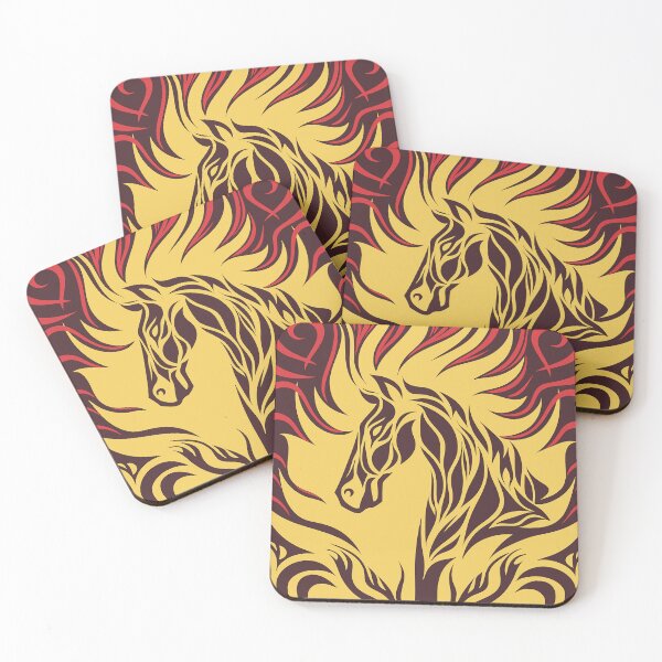 Item preview, Flaming Horse head Silhouette designed and sold by 1081900shop.