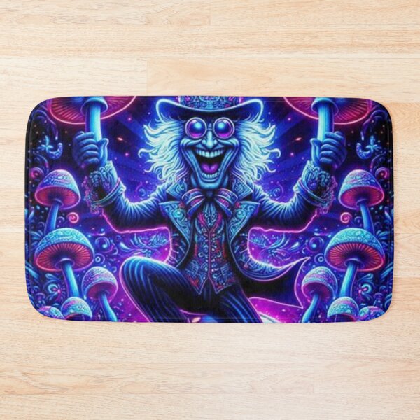 Artikelvorschau, Psychedelischer Pilzmann, Neon-Schwarzlicht entworfen und verkauft von Shs-Kenya.