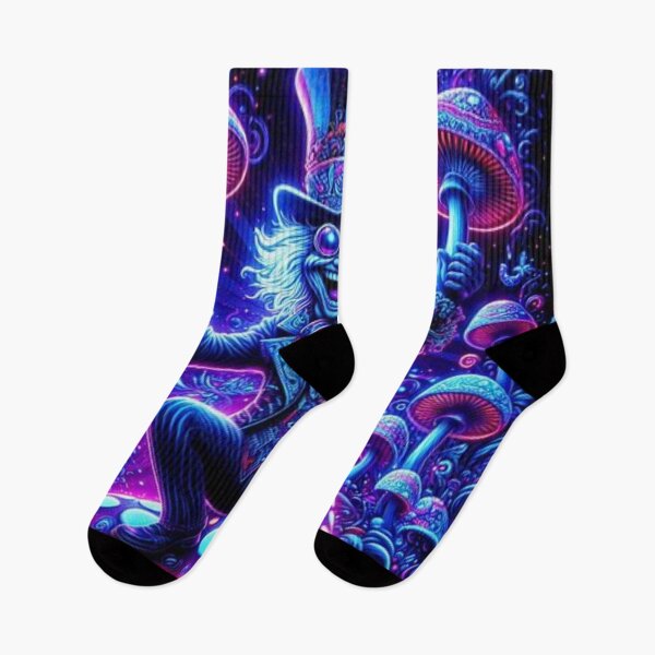 Artikelvorschau, Psychedelischer Pilzmann, Neon-Schwarzlicht  entworfen und verkauft von Shs-Kenya.