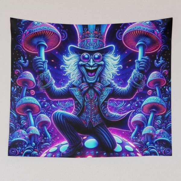 Item preview, Psychedelic Mushroom Man, Neon Blacklight  designed and sold by Shs-Kenya.